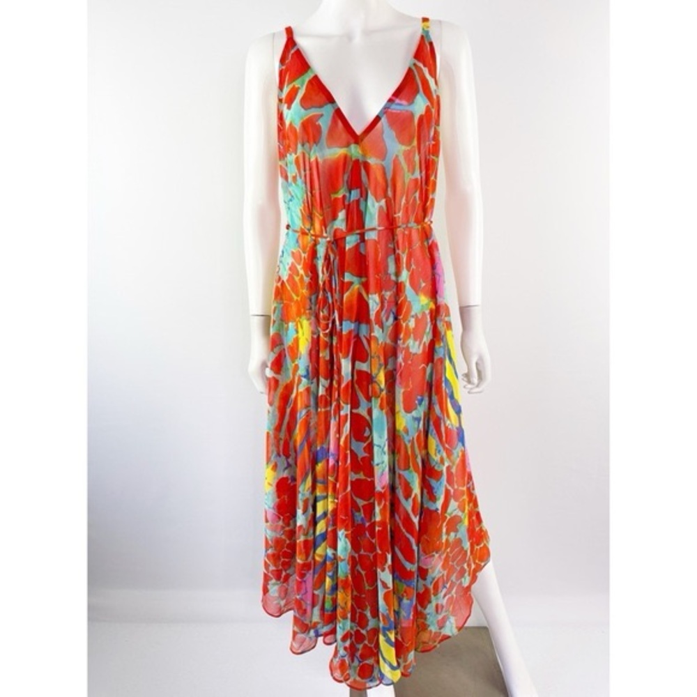 VENUS Red and Blue Patterned Dress